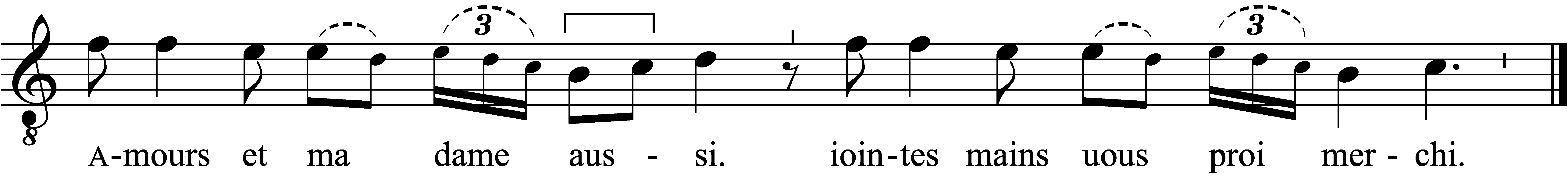 Refrain musical notation